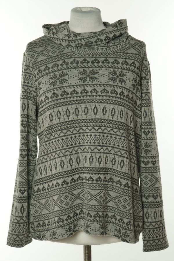 Sweter szary w czarne wzory - GEORGE zdjęcie 1