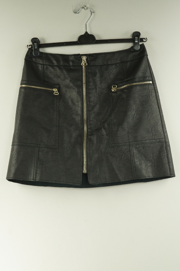 Spódnica czarna ekoskóra - RIVER ISLAND zdjęcie 1
