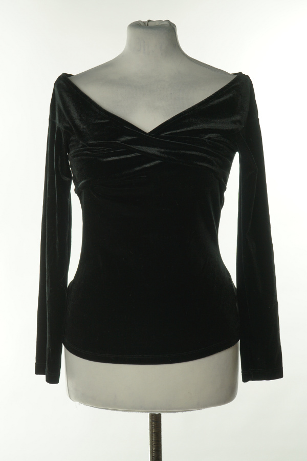Bluzka czarna welurowa - RIVER ISLAND zdjęcie 1