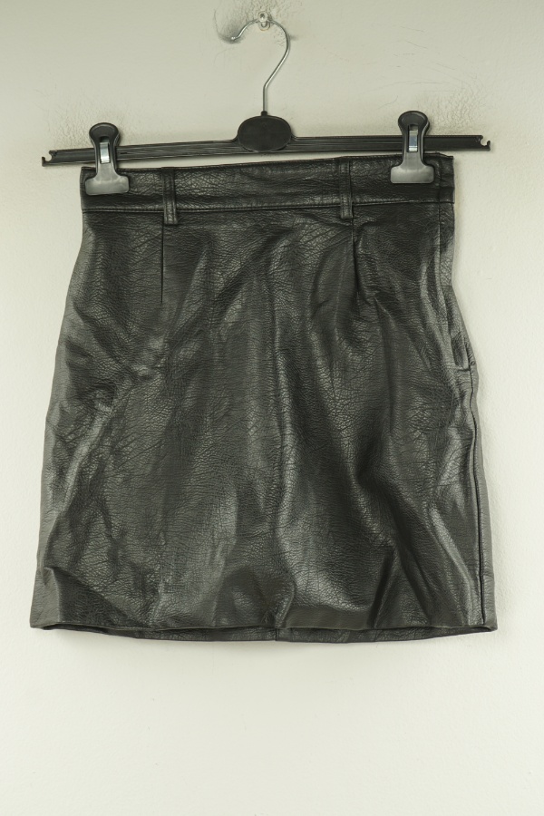 Spódnica czarna ekoskóra, H&M - H&M zdjęcie 1