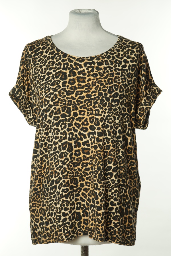 Koszulka beżowa w czarne cętki - ONLY zdjęcie 1