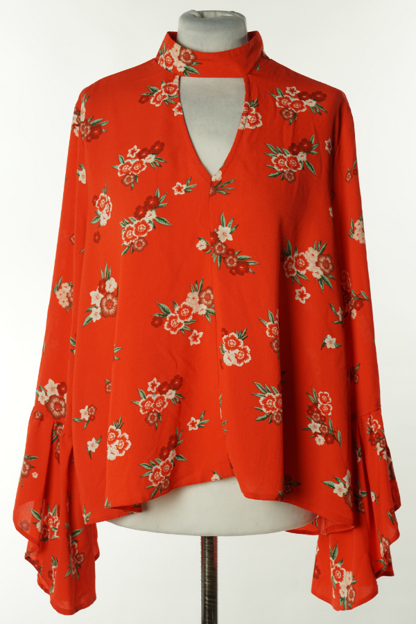 Bluzka czerwona w kwiaty - PRIMARK zdjęcie 1