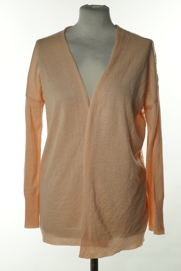 Narzutka sweterkowa morelowa z koronkowym tyłem - PRIMARK zdjęcie 1