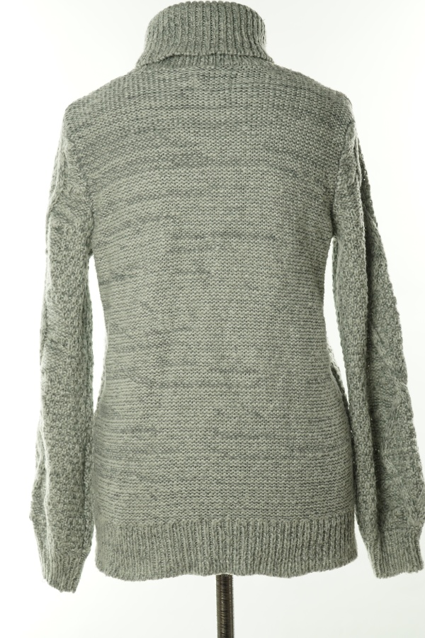 Sweter szary golf - PAPAYA zdjęcie 2