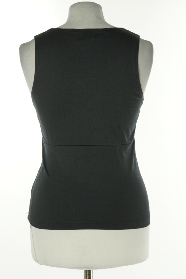 Koszulka czarna z dekoltem V - HENNES zdjęcie 2