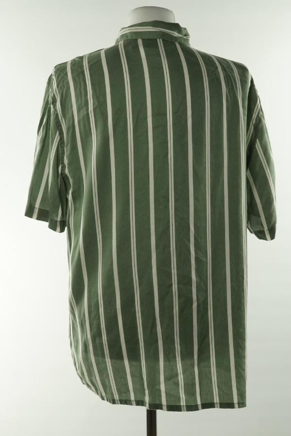 Koszula zielona w białe paski, H&M - H&M zdjęcie 2