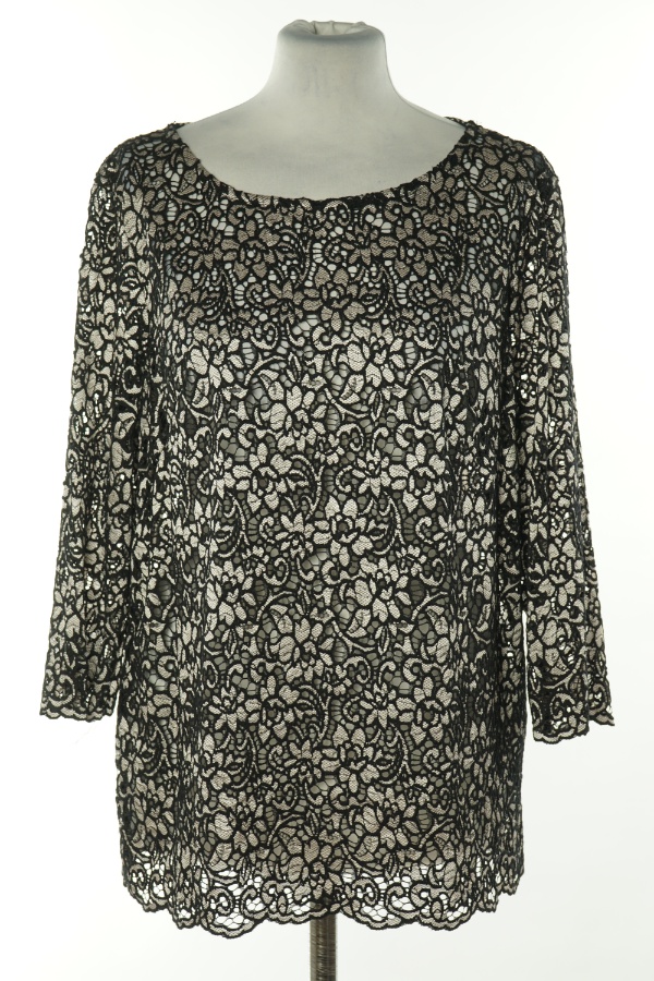 Bluzka koronkowa czarno-biała - ESPRIT zdjęcie 1