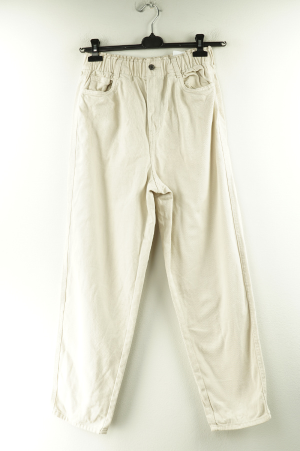 Spodnie kremowe jeansowe, H&M - H&M zdjęcie 1