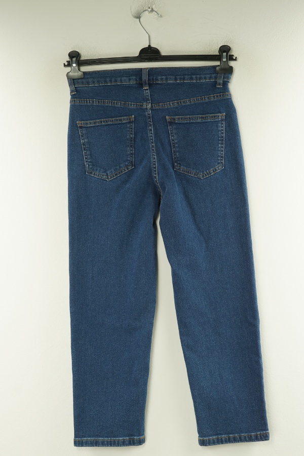 Spodnie niebieskie jeansowe z wysokim stanem - M&S zdjęcie 2