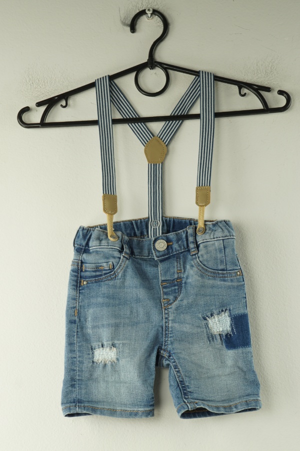 Krótkie spodenki jeansowe na szelkach, H&M - H&M zdjęcie 1