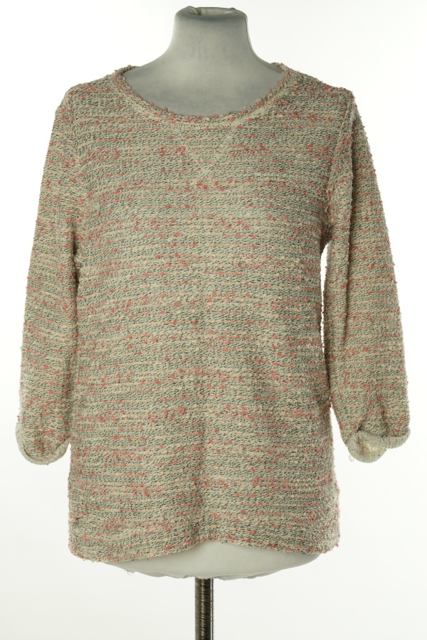 Sweter szary w różowe kropki, H&M - H&M zdjęcie 1