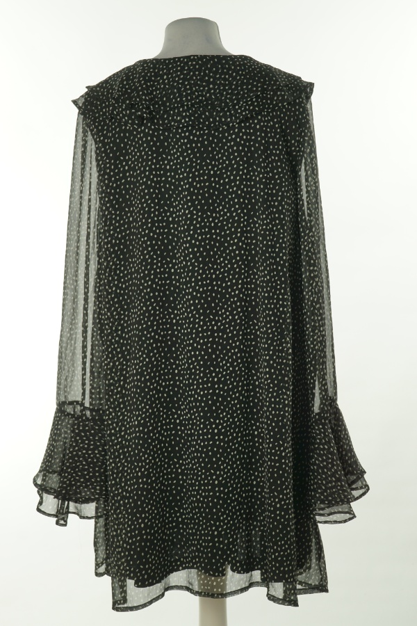 Sukienka czarna w białe kropki - BOOHOO zdjęcie 2