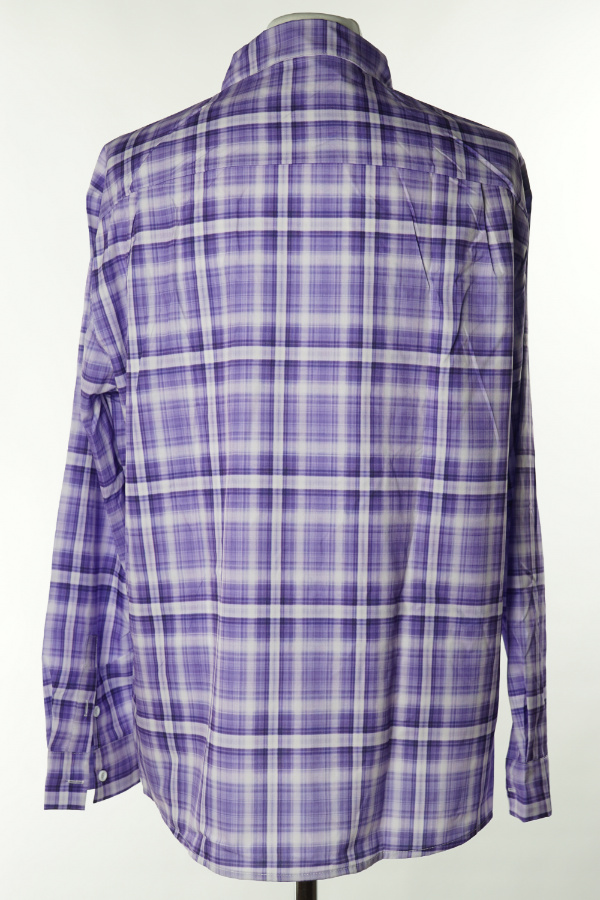 Koszula w fioletową kratę - BRAK METKI Z NAZWĄ PRODUCENTA zdjęcie 2