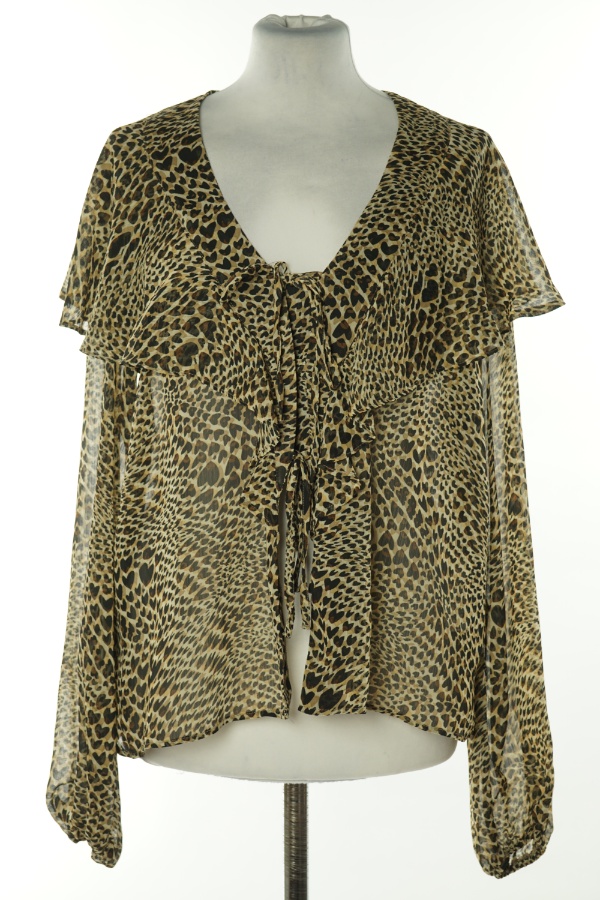 Bluzka beżowo czarna w cętki - TOPSHOP zdjęcie 1