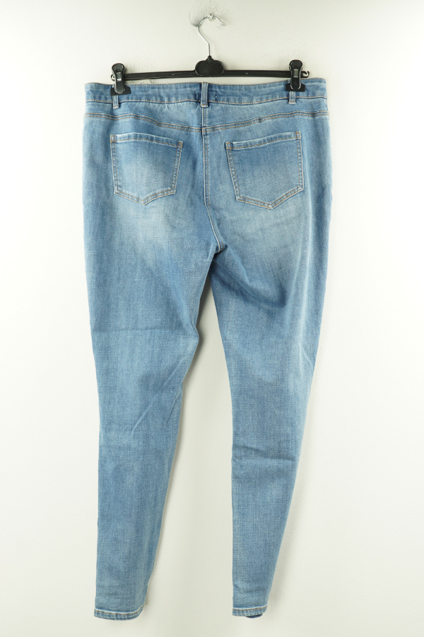 Spodnie niebieskie jeansowe z dziurami i przetarciami - MATALAN zdjęcie 2