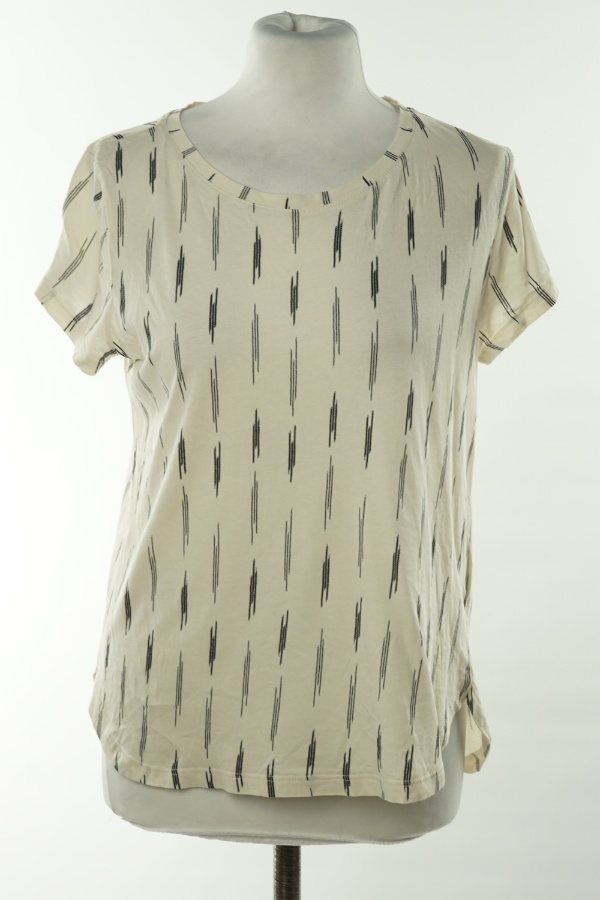 Koszulka beżowa wzorzysta, H&M - H&M zdjęcie 1