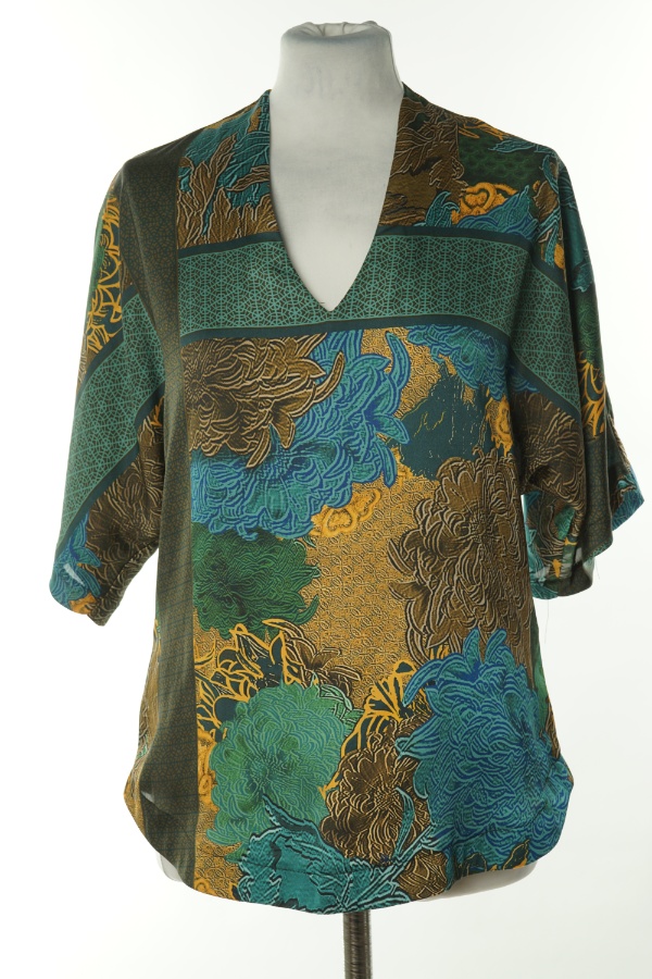 Bluzka niebiesko-zielona wzorzysta - RIVER ISLAND zdjęcie 1