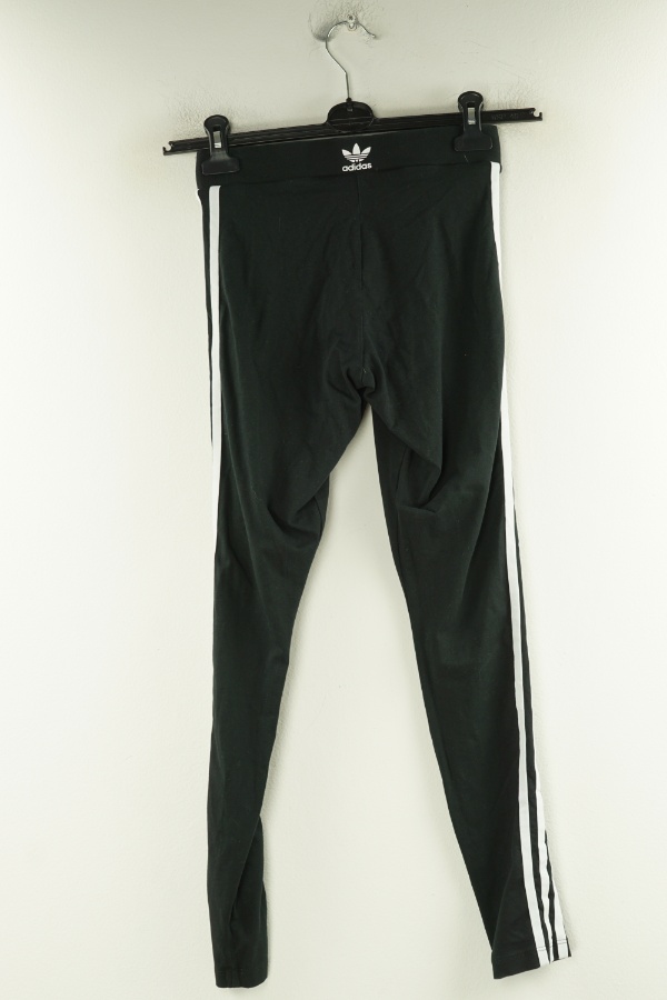 Legginsy czarne z białymi paskami - ADIDAS zdjęcie 2