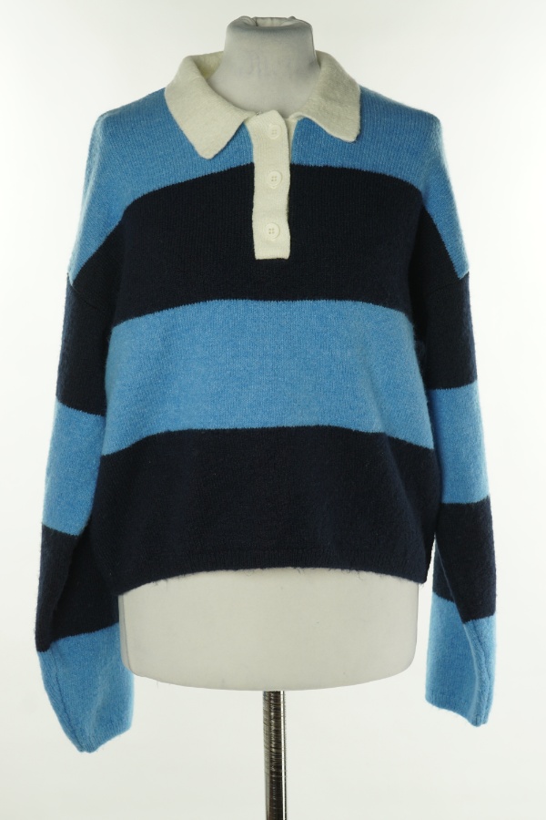 Sweter niebiesko-granatowy w paski - PRIMARK zdjęcie 1