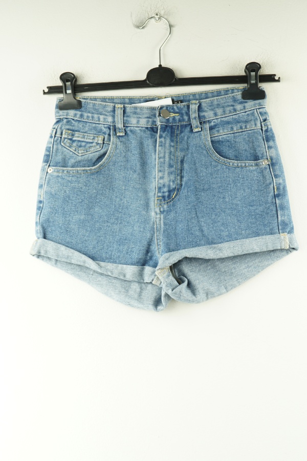 Spodenki jeansowe krótkie niebieskie  - PRETTYLITTLETHING zdjęcie 1