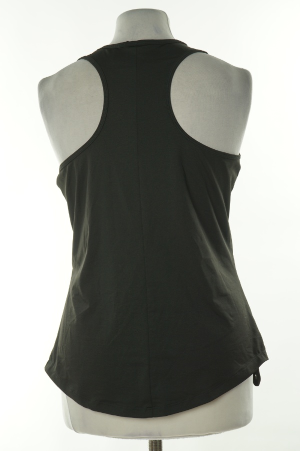 Koszulka czarna sportowa na ramiączkach - DOMYOS zdjęcie 2