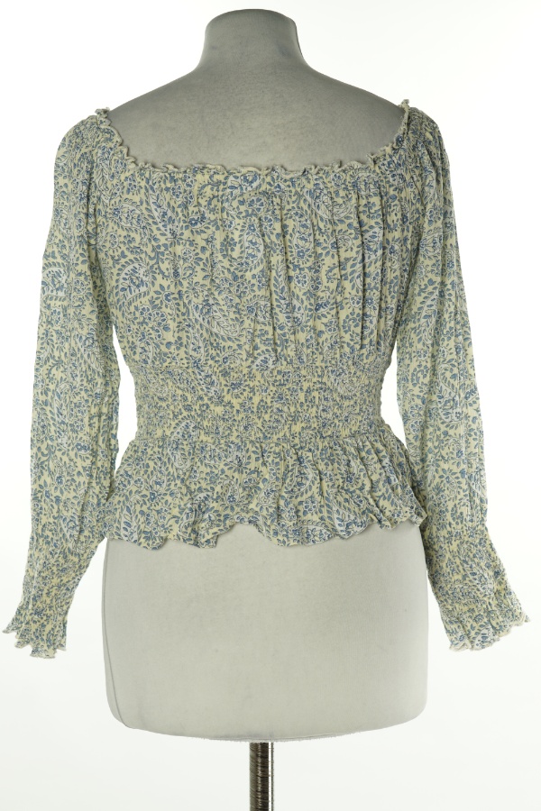 Bluzka masełkowa w drobne niebieskie kwiatki - PATRONS OF PEACE zdjęcie 2