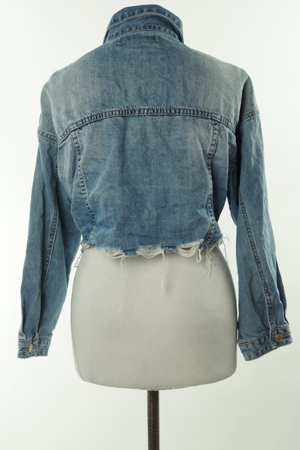 Kurtka niebieska jeansowa krótka - REALTY JEANS zdjęcie 2