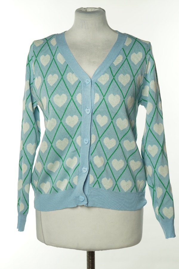 Kardigan niebieski w białe serca - PINK VANILLA zdjęcie 1