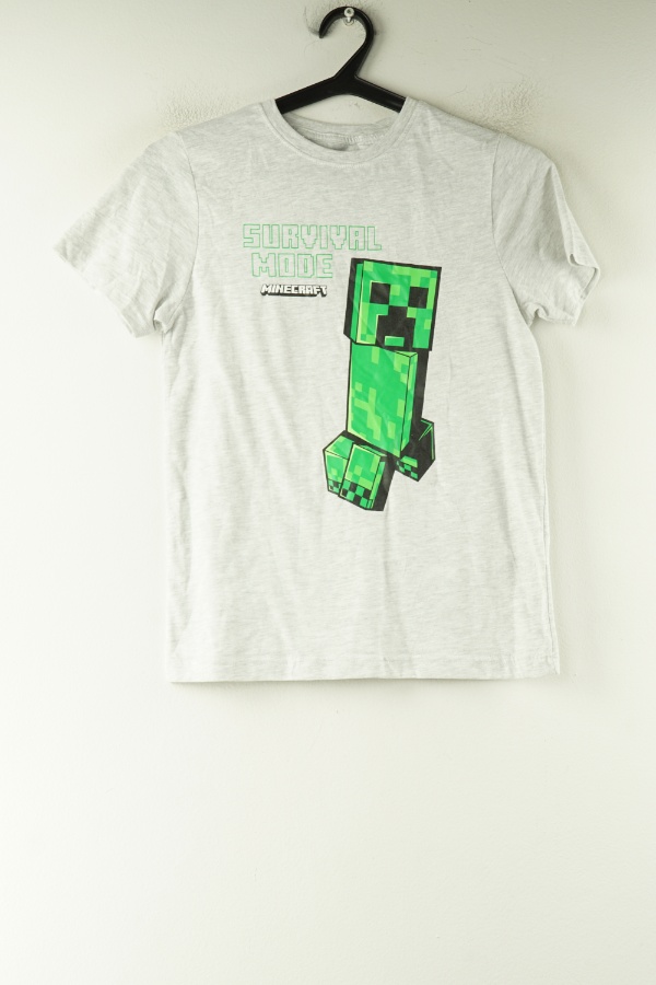 Koszulka szara Minecraft - BRAK METKI Z NAZWĄ PRODUCENTA zdjęcie 1