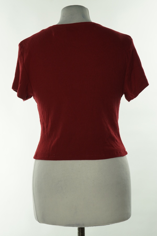 Top bordowy prążkowany - FB SISTER zdjęcie 2