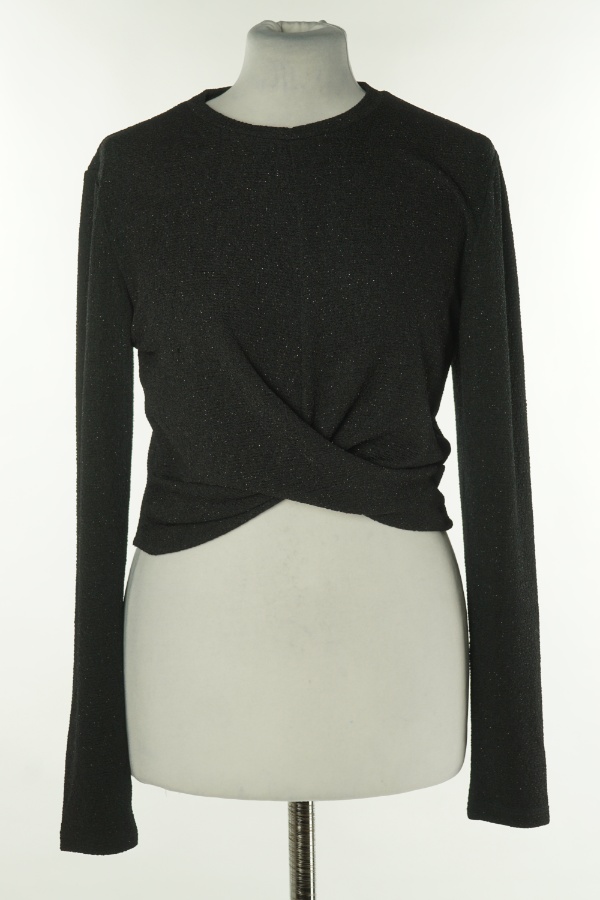 Bluzka czarna z brokatem, H&M - H&M zdjęcie 1