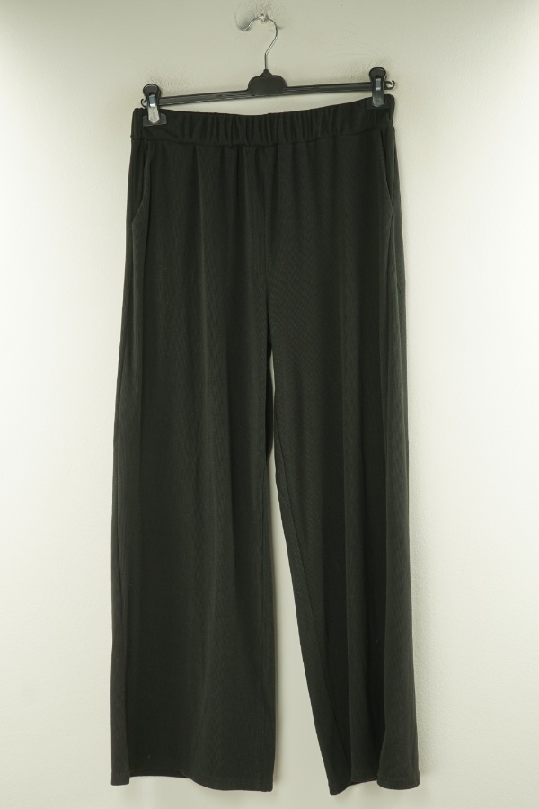 Spodnie materiałowe prążkowane na gumkę - BRAK METKI Z NAZWĄ PRODUCENTA zdjęcie 1