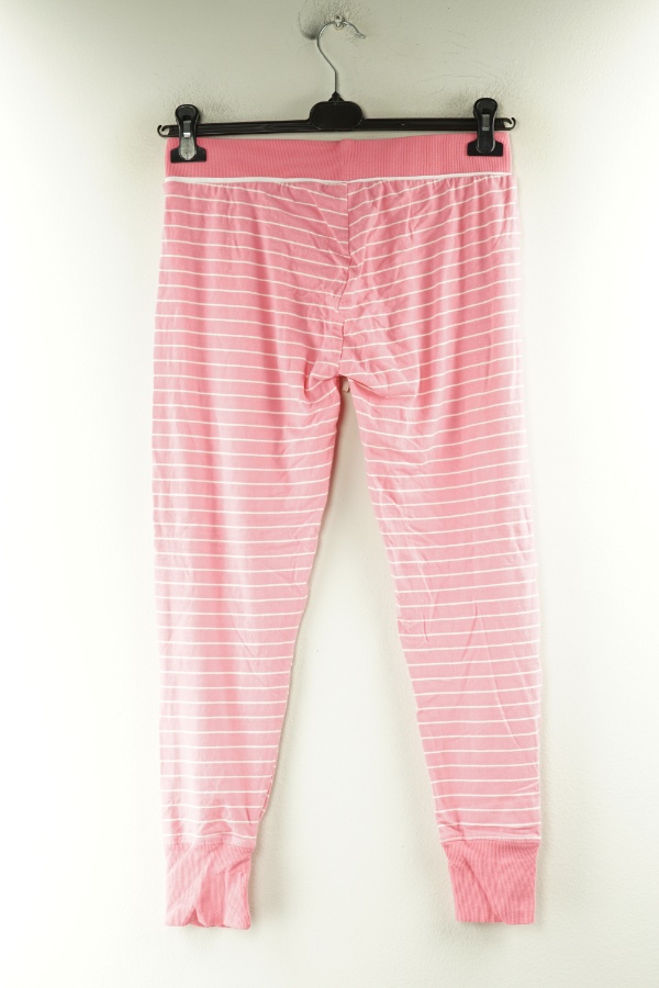 Spodnie piżamowe rózowe w białe paski - BRAK METKI Z NAZWĄ PRODUCENTA zdjęcie 2