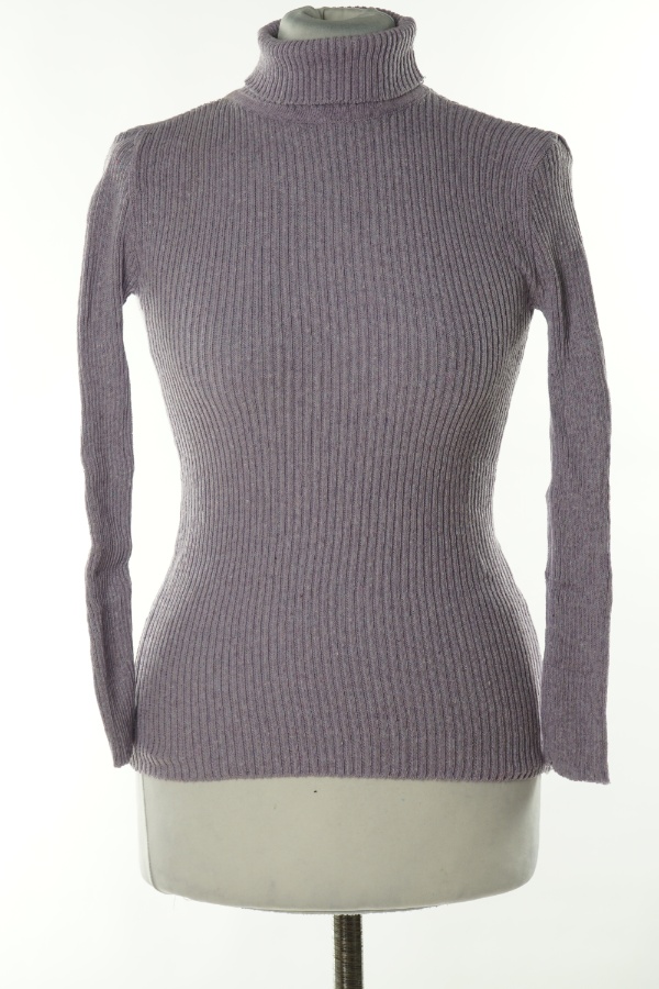 Sweter fioletowy golf - BRAK METKI Z NAZWĄ PRODUCENTA zdjęcie 1