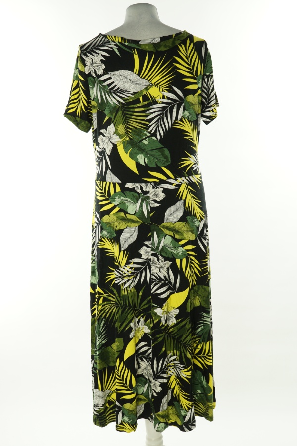 Sukienka czarna w zielone liście - DUNNES zdjęcie 2