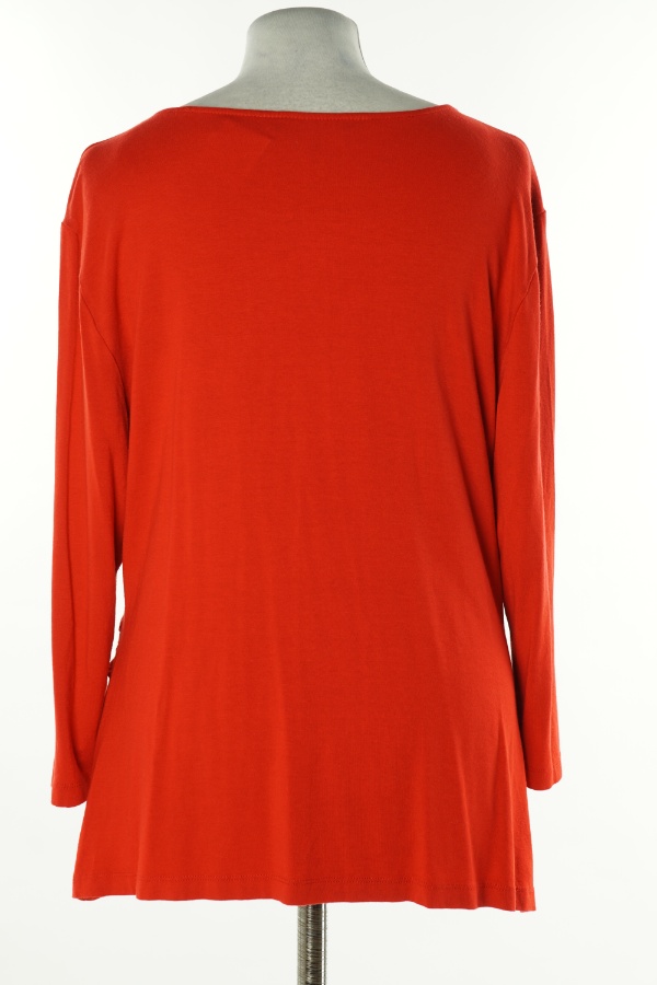 Bluzka czerwona kopertowa - SOSANDAR zdjęcie 2