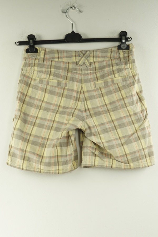 Krótkie spodenki beżowe w kratkę - H&M zdjęcie 2