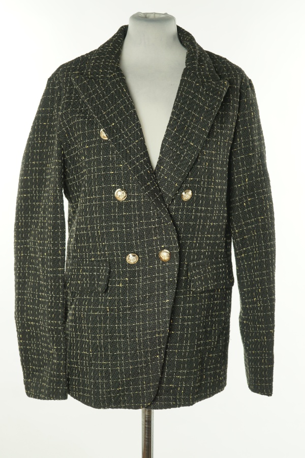 Marynarka czarna ze złotą nitką - SHEIN zdjęcie 1