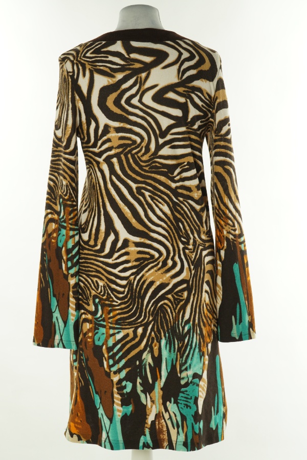 Sukienka beżowo-brązowa - ADAGATTI zdjęcie 2