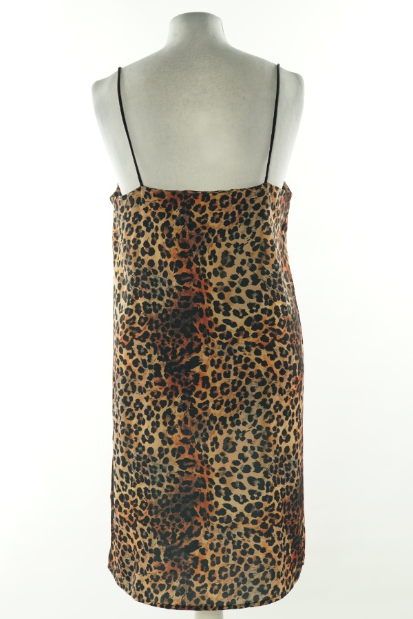 Sukienka brązowo-beżowa w cętki - COLLUSION zdjęcie 2