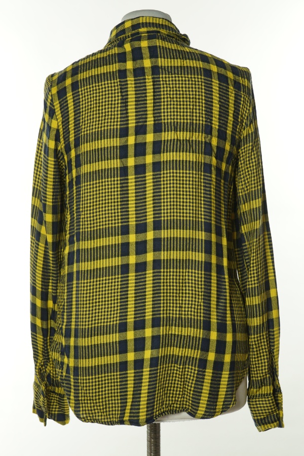 Koszula żółto-granatowa kraciasta - H&M zdjęcie 2