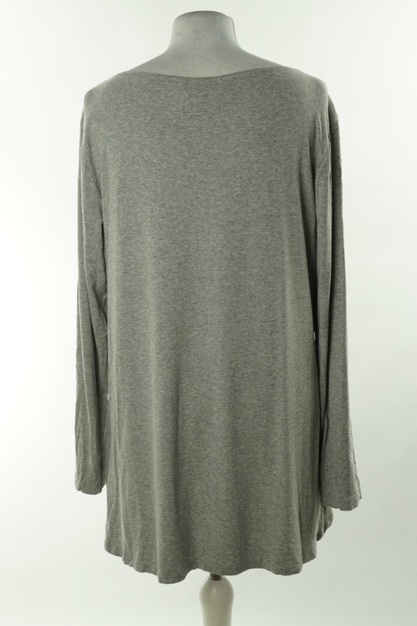 Bluzka szara gładka wiskozowa - AMBRIA zdjęcie 2