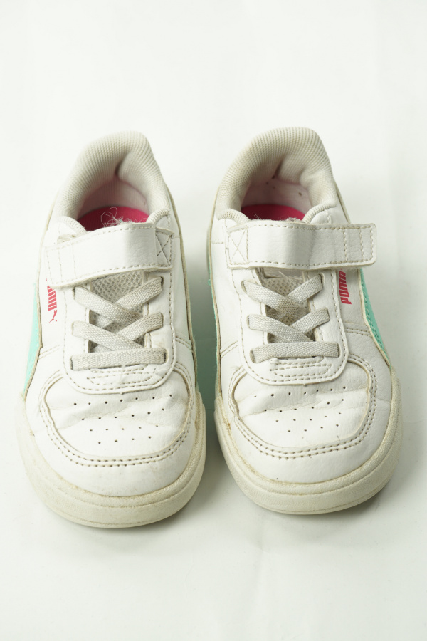 Buty białe sportowe z zielonymi wstawkami - PUMA zdjęcie 2