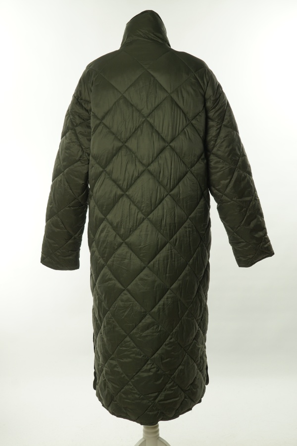 Płaszcz zielony pikowany - ISOLDE zdjęcie 2