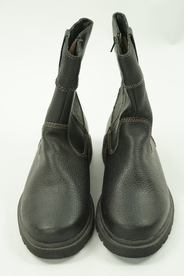 Buty skórzane czarne ocieplane - BRAK METKI Z NAZWĄ PRODUCENTA zdjęcie 2