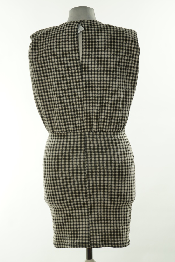 Sukienka czarno-biała w kratkę, ZARA - ZARA zdjęcie 2