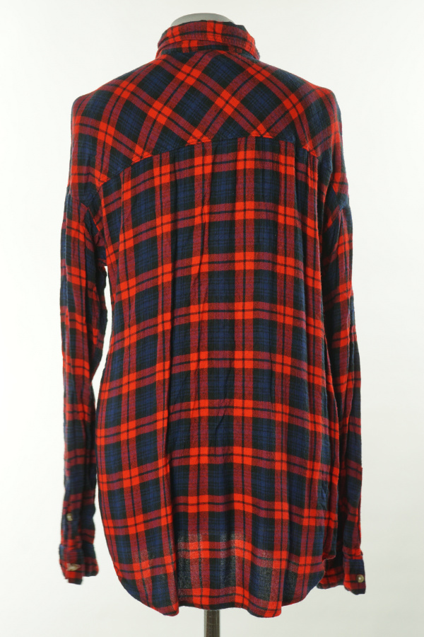 Koszula czerwono-granatowa w kratkę - H&M zdjęcie 2