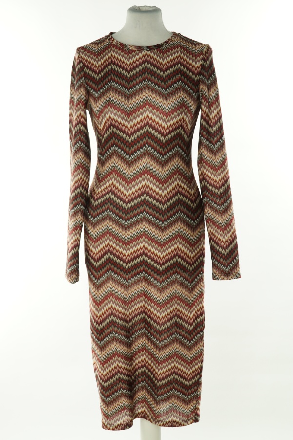 Sukienka sweterkowa bordowo-beżowa - LINDEX zdjęcie 1