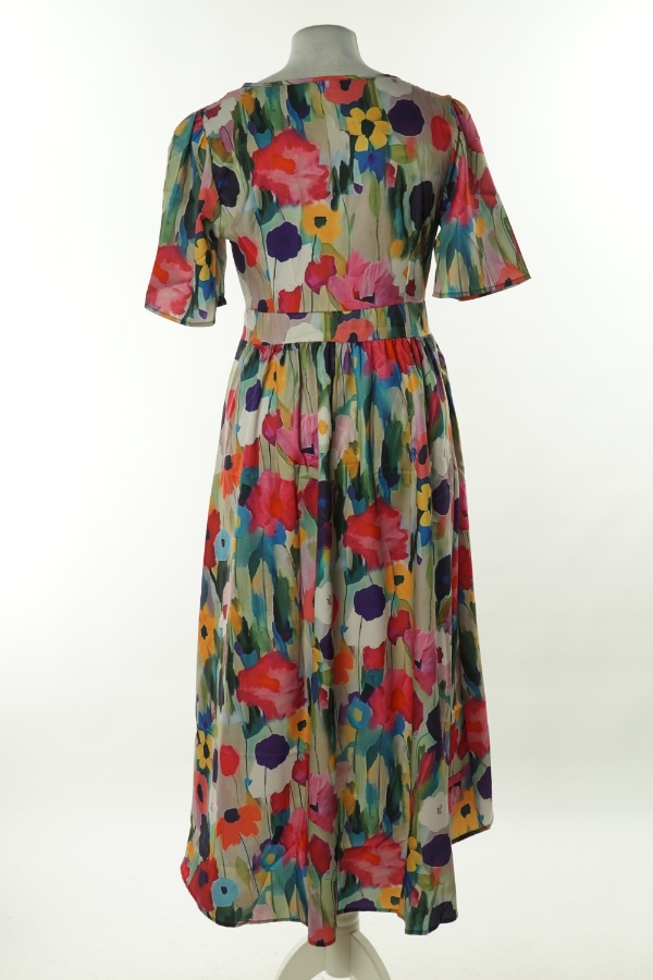 Sukienka wielokolorowa kwiecista - BRAK METKI Z NAZWĄ PRODUCENTA zdjęcie 2