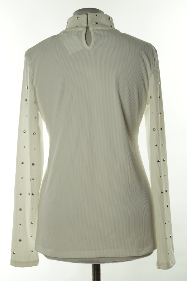 Bluzka biała z dżetami - SAVIDA zdjęcie 2